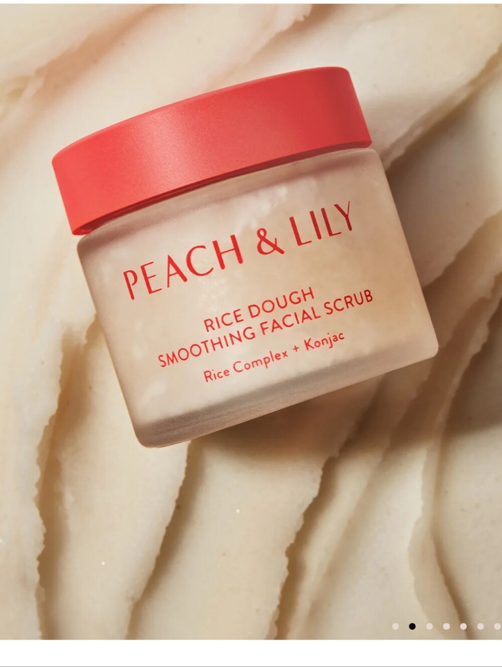 Peach & Lily Rice Dough Smooothing Facial Scrub **New In Box**